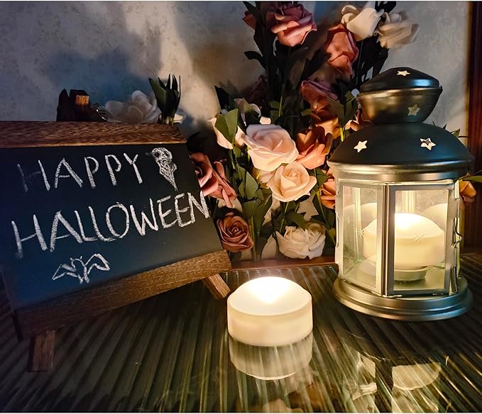 2 PCS Halloween Pumpkin Lights with Remote and Timer Battery Operated LED Bright Flickering Flameless Candle Set Bulk for Jack-O-Lantern Décor Halloween Party Home Spooky Decorations, White Color