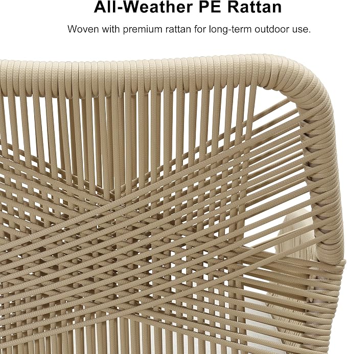 PURPLE LEAF 14 Pieces Outdoor Patio Dining Set All-Weather PE Rattan Furniture Set with All Aluminum Frame Rectangular Table and Chairs Set for 12 People Lawn Garden Backyard Deck, Champagne