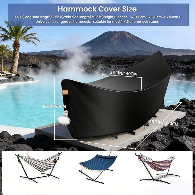 Hammock Covers - Water-Resistant Dustproof Heavy Duty Protector,Hammock Rain Cover | for Outdoor Hiking Biking Cycling Mountain Fishing Picnic Garden