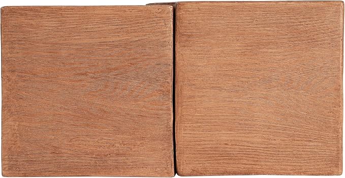 Christopher Knight Home Loire MGO Outdoor Side Table Set of 2, Concrete Indoor/Outdoor Nesting Coffee Table, Multi-Purpose Patio End Table, No Assembly, Faux Wood Natural Color