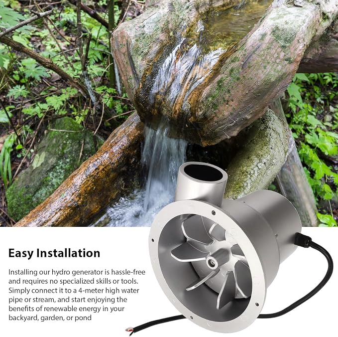 Hydro Generator, Permanent Magnet Water Turbine Generator, Magnet Brushless Motor, 12V Battery Charging Hydroelectric Generator (100W)