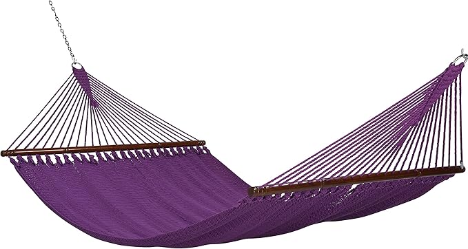Jumbo Caribbean Hammock - 55 Inch - Soft-Spun Polyester - Purple
