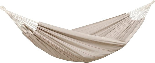 BYER OF MAINE Barbados Hammock, Authentic Brazilian, Sand, Recycled Cotton/Polyester Blend, 134" L x 58" W, Holds up to 330lbs