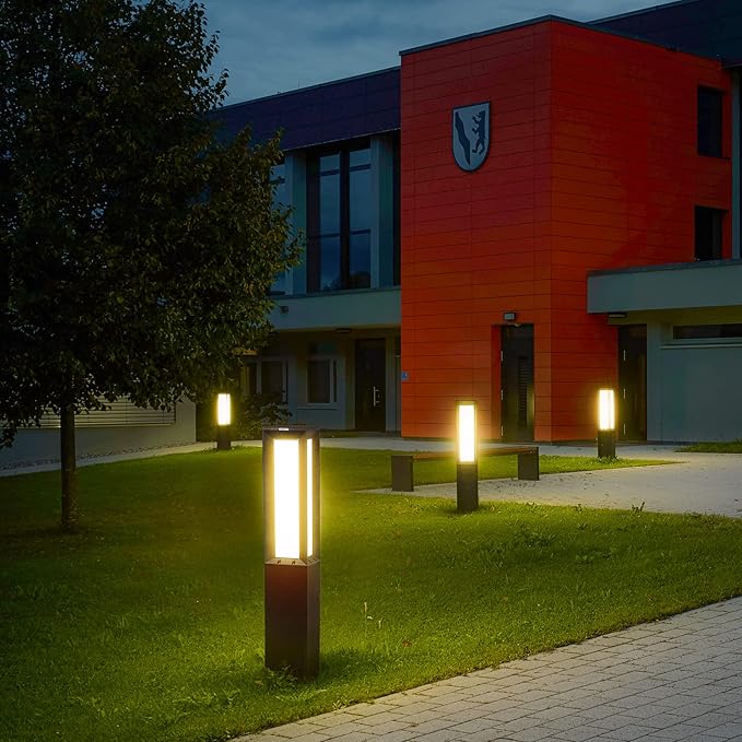 Landscape Path Light, Aluminum 8W 800LM Luxury LED Lighting, 32 Inches Modern Outdoor Bollard Lighting for Lawn, Patio, Courtyard and Driveway Decoration