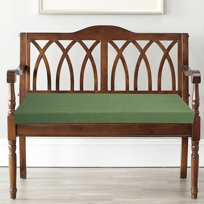 FUNHOME Outdoor Bench Cushion Covers,48" x 18" x 3", No Insert! Patio Cushion Covers for Outdoor Furniture,Water Resistant Covers 1 Pack, Moss Green(Covers ONLY)