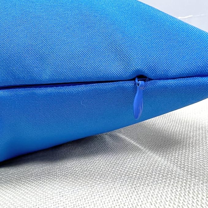 VAKADO Outdoor Waterproof Throw Pillow Covers 24X24 Set of 2 Decorative Blue Patio Furniture Cushion Cases Outside Decor for Couch Garden Bench Porch