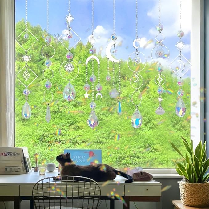228pcs Sun Catcher Kits for Adults, DIY Arts and Crafts for Women | Prism Crystal Suncatchers Indoor Window Hanging Ornaments Decor for Home Gifts for Mother Wife Daughter