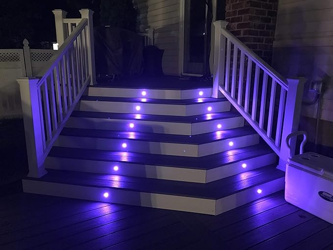 FVTLED LED Deck Light, Φ1.22 Low Voltage LED Deck Lighting RGB & Warm White Recessed Light RGBW Lamp