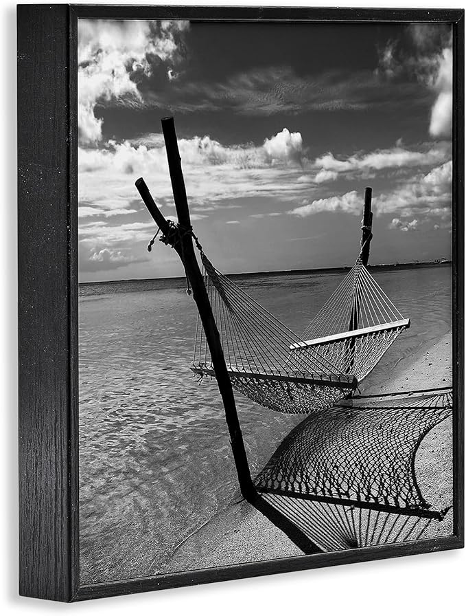 Stupell Industries Windward Beach Hammock Framed Giclee Art Design by Noah Bay