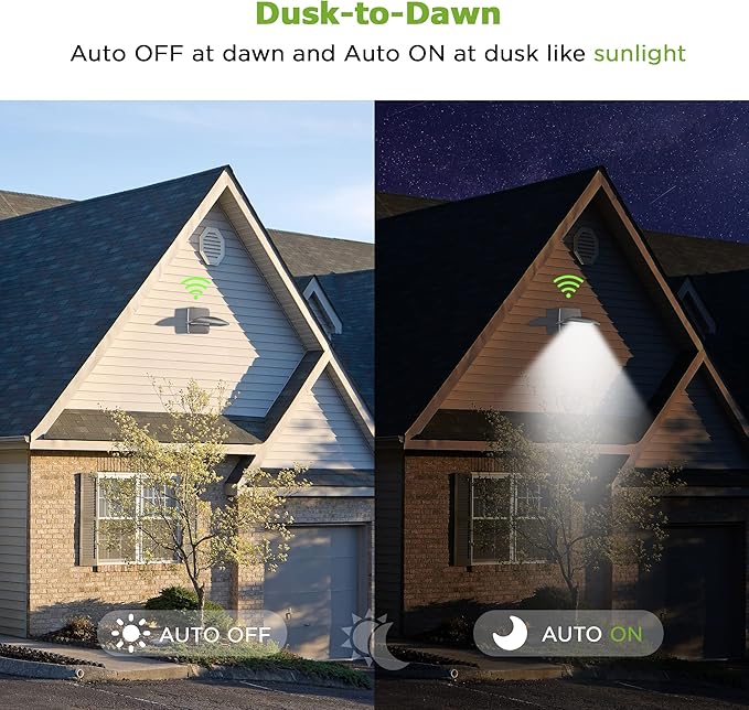 LED Outdoor Flood Light with Dusk to Dawn Photocell 75W Outdoor Security Light for Gardens Yards UL Listed 4000k Residential Full Cutoff Wall Pack 180° Adjustable Knuckle 8400LM Dark Bronze 2 Pack