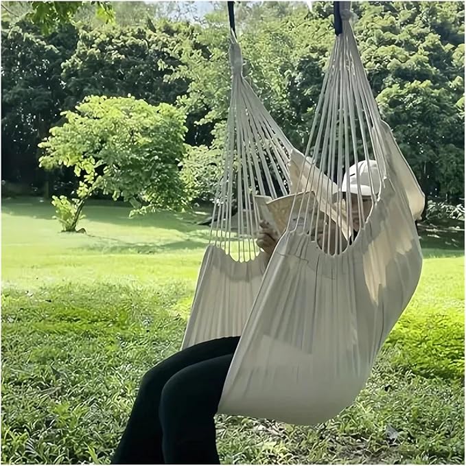 Compatible for 1pc Leisure Fabric Hammock Chair Outdoor Swing Dormitory Anti Rollover(K)