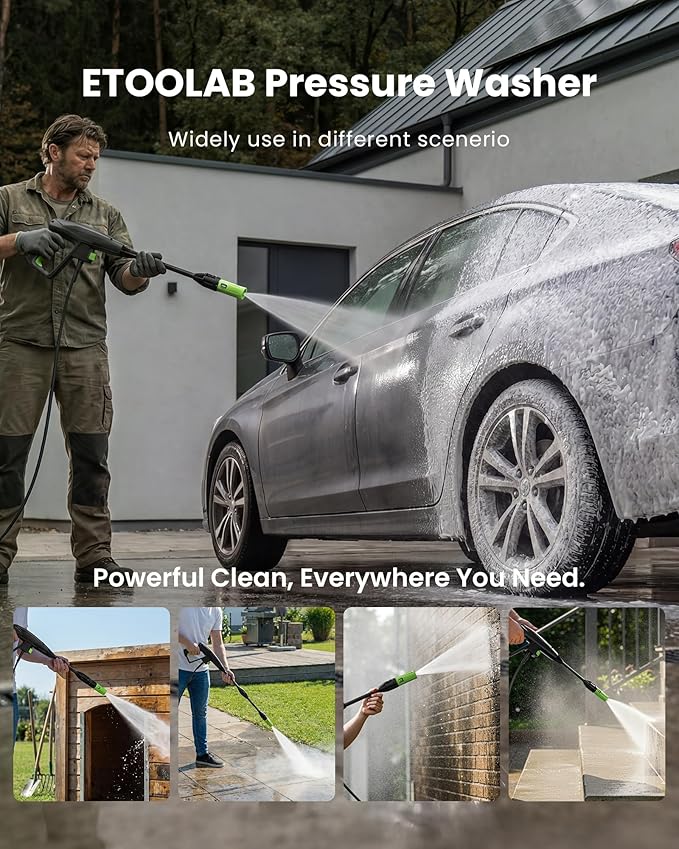 Pressure Washer, 4200 PSI 2.6 GPM Power Washer with 23FT Hose, Foam Cannon, Portable Pressure Washers Ideal for Driveway, Patio, Deck, Fence and Car Wash Home Cleaning