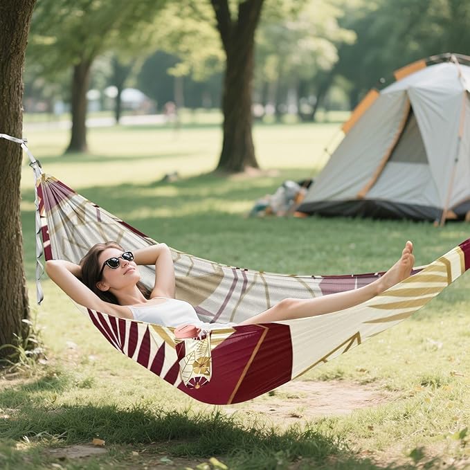 Gilded Floral and Foliage Hammocks for Camping with Portabl Carry Bag Portable Hammock Indoor Outdoor Patio