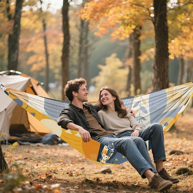 Sweet Boho Owls 330lb Capacity Outdoor Hammocks with Hanging Rope Hanging Hammock for Outside Patio Garden accesorios para campamento