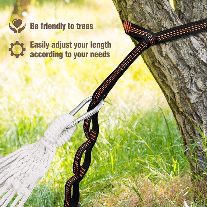Anyoo Camping Hammock with Mosquito Netting and Tree Straps - Sturdy Up to 450lbs for Outdoor, Backyard, Backpacking, Hiking