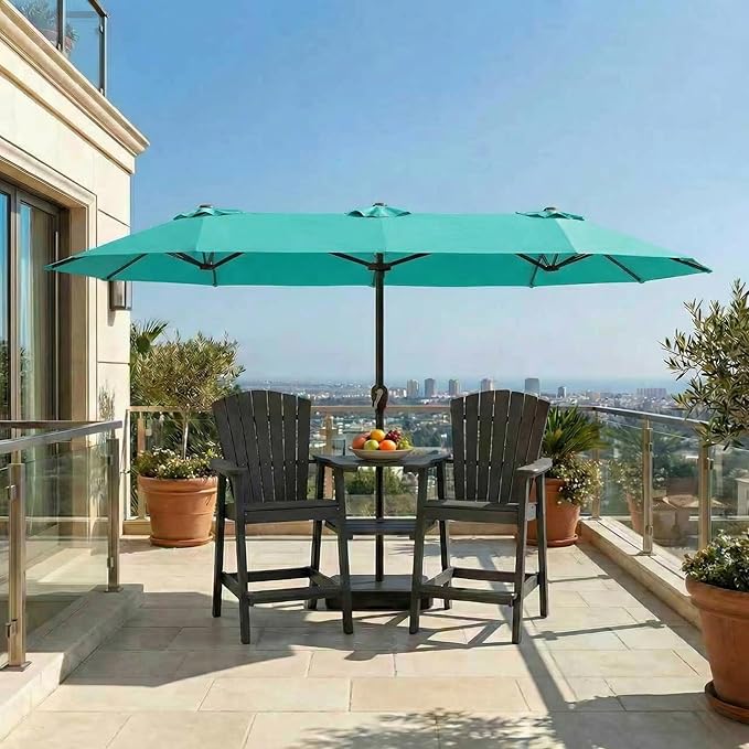 15FT Large Patio Umbrella with Base Included