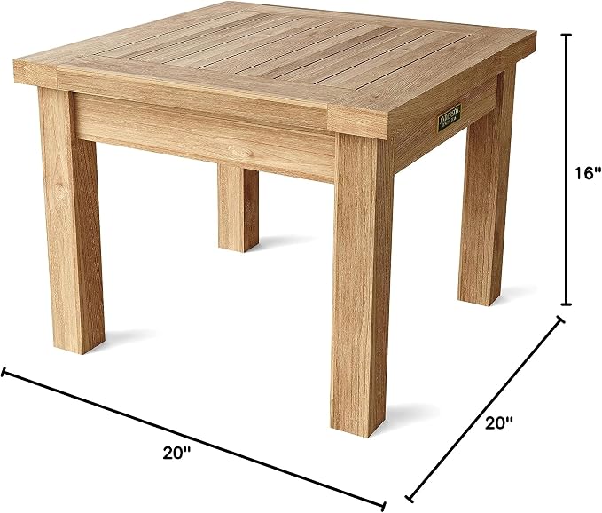 Anderson Teak Bahama 20" Square Table, Mini