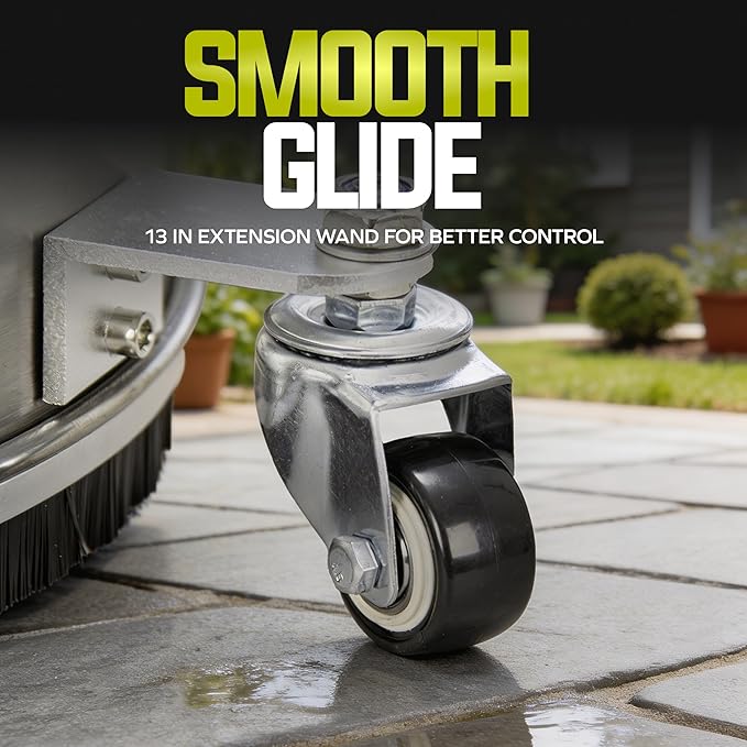 Sun Joe Surface Cleaner Accessory for Electric Power Washer, Heavy Duty Attachment with 4000 PSI Max, 4.0 GPM Flow Rate, & 14-Inch Extension Wand for Concrete & Patio Cleaning, SPX-SC14