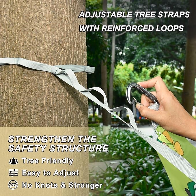 Hammocks for Outside St. Patrick's Gnome Camping Hammock Portable Hammocks with Tree Straps and Carry Bag Camping Accessories for Hiking Beach Outdoor