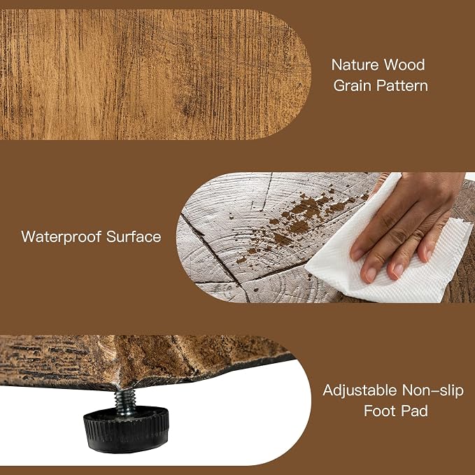 Giantex Outdoor Tank Hideaway Table, Propane Tank Cover for Standard 20 LBS Propane Gas Tank, Outside Patio Side End Table with Side Handles, Brown