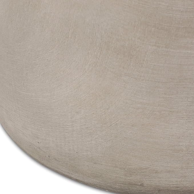 Outdoor Side Table Faux Marble End Table Faux Stone Travertine Small Coffee Table for Indoor Outdoor, Garden Stool Plant Stand for Porch, Backyard Patio 15.75"*16" Cylindrical Grey