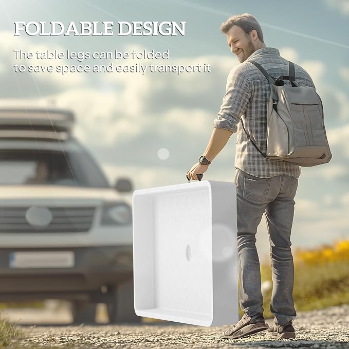 Outsunny 3.4ft Folding Ice Cooler Table with Drain, Fill and Chill, Outdoor with Storage Shelf, Drink Cooler for Parties Picnic BBQ Camping Wedding, White