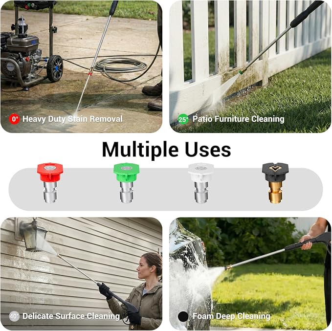 3500 PSI Gas Pressure Washer, 2.3GPM Gas Powered Power Washer with 209cc OHV Engine, Soap Tank, 25FT Pressure Washer Hose,Pressure Gun & 4 Nozzles for Cars/Driveways/Homes/Patios