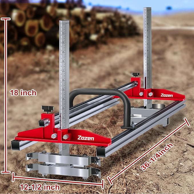 Zozen Chainsaw Mill, Portable Sawmill - Can be Assembled into 3 sizes for Independent Use, Suitable for 14-36 inches Planking Milling Bar, A Flexible Cutting Guide System for Builders and Woodworkers.
