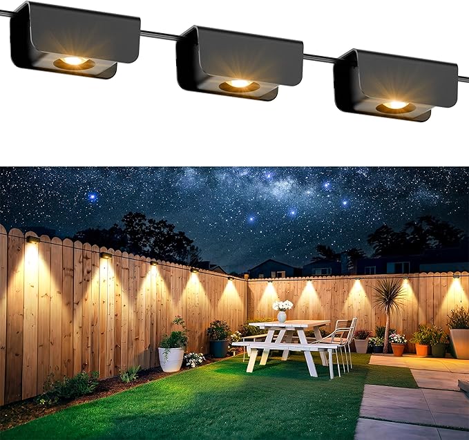 Fence Lights Outdoor 10 Pack, Waterproof IP65 Deck Lights with 3 Modes High Brightness LED Step Lights for Outside, Backyard, Railing, Patio, Pool, Garden