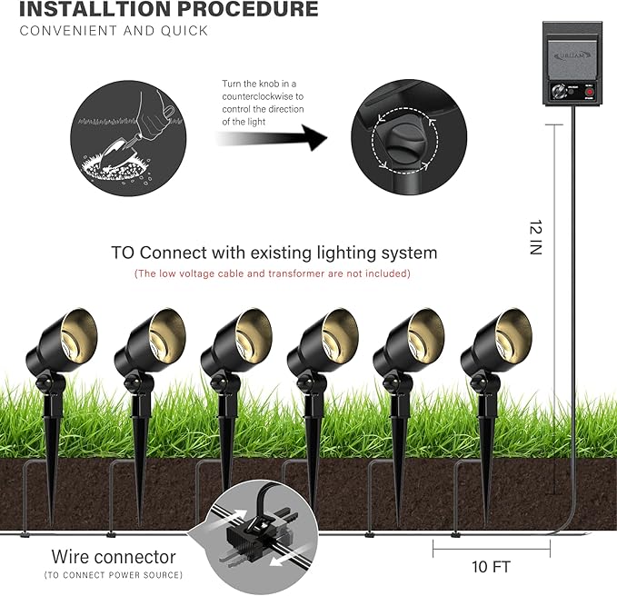 Malibu Low Voltage Floodlight LED Outdoor Landscape Lighting 6W Garden Light for Patio Yard (1 Pack)