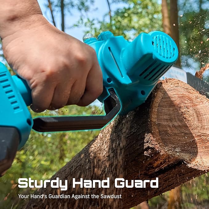 SEESII Chainsaw 6 Inch Mini Electric Chainsaw Cordless Battery Powered, 2026 Upgraded Hand Held Saw with 2x2000mAh Batteries for Wood/Tree Trimming, Chain Saw Gift for Men Husband Father Gardener