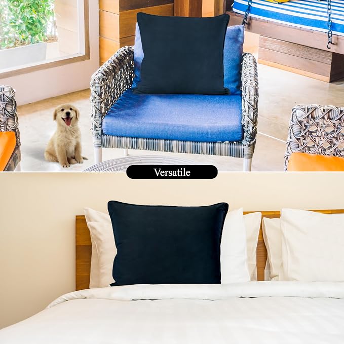 A1 HOME COLLECTIONS A1HC Luxurious Outdoor Waterproof Pillow Covers 20x20 Inches (Pack of 2, Cloud Burst), Throw Pillow Covers for Pool Areas, Garden, Sofa, Chairs, Beds, Tent, Patio