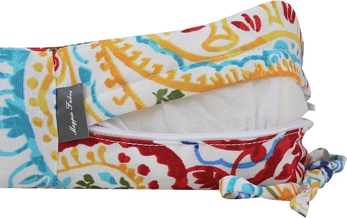 FUNHOME Outdoor Bench Cushion Cover 45 x18 x 3 inch,Water Resistant Cover with Zipper&Ties,Fade-Resistant Slipcover,Patio Porch Swing Cushion Cover Replacement Only,No Insert(Phoenix)