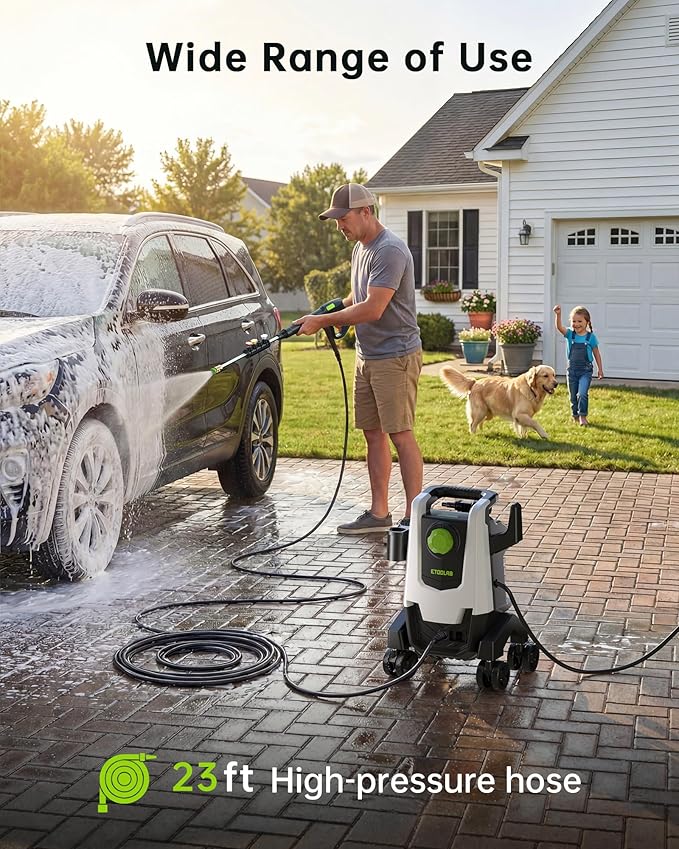 Pressure Washer, 5000PSI 3.0GPM Power Washer with Foam Cannon,4 Quick Connect Nozzles, 23FT Hose High Pressure Washer for Cars, Fences, Patios, and Driveway