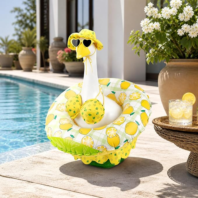 Porch Goose Summer Outfits 23 Inch - Hawaiian Bikini Lawn Goose Costume for Luau Party, Outdoor Garden Patio Yard Decor, Pool Party - Goose Clothes Durable Gift