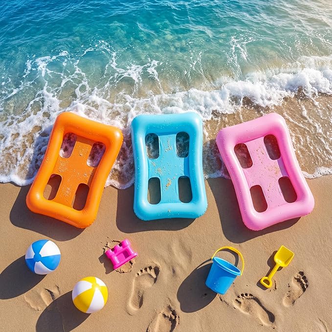 3 Pcs Inflatable Pool Hammock Float Swimming Float Lounge 4 Holes Adult Comfort Water Chair PVC Material for Swimming Pools Pool Toys Backyard Party Lakes