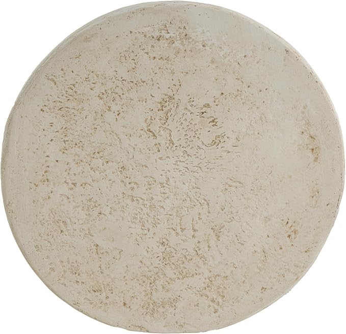Clare Outdoor Patio MGO Side Table, Organic Pear-Shaped Accent End Table, Natural Beige Stone-Look Finish, Lightweight Sturdy Modern Side Stand for Patio Balcony Living Room Garden