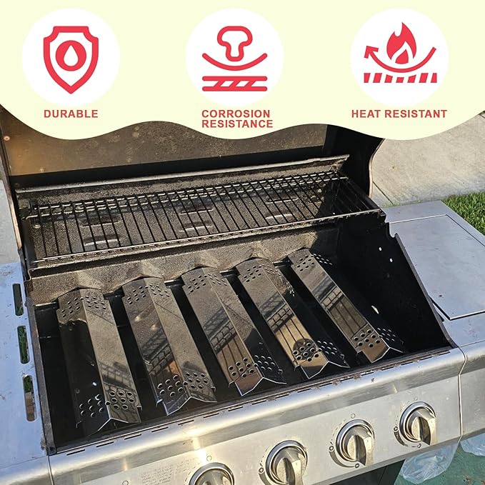 DcYourHome Grill Parts Kit for Nexgrill 5 Burner 720-0888N 720-0888A 720-0888 720-0882D, Grill Grates Heat Plates for Nexgrill 4 Burner 720-0830H 720-0830A 730-0830H 720-0783E Replacement Parts
