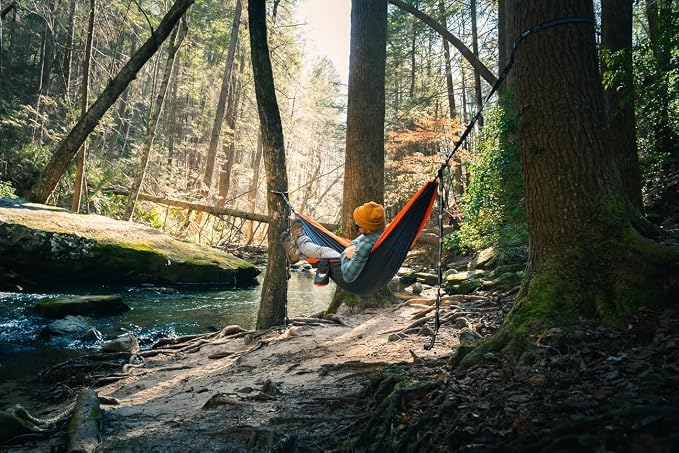 Lawson Hammock Double Parachute Nylon Camping Hammock for 2, Two Person 425lbs. Capacity, Durable Waterproof Construction (Green)
