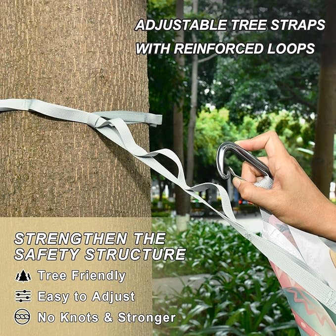Hammocks for Outside Easter Bunny Camping Hammock Portable Hammocks with Tree Straps and Carry Bag Camping Accessories for Hiking Beach Outdoor