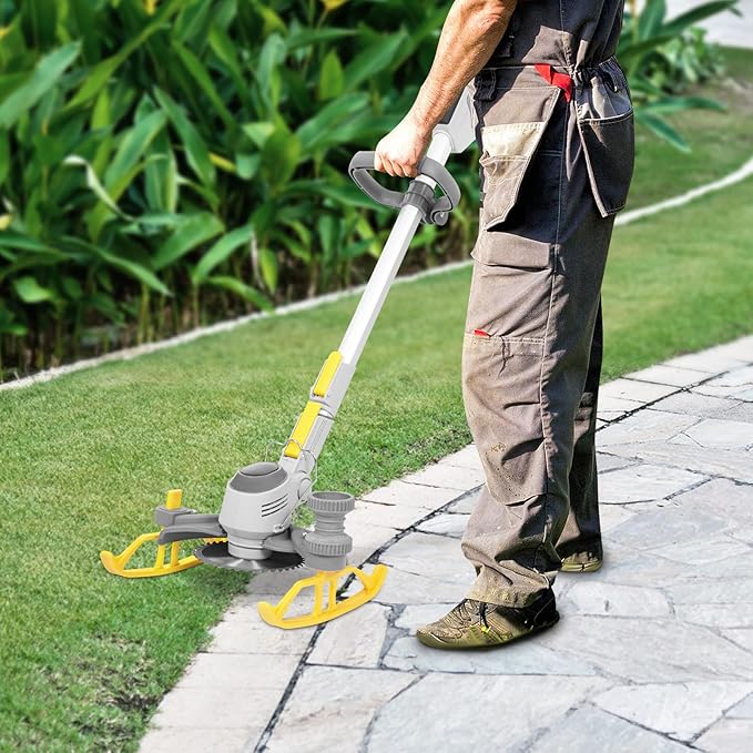 Cordless Weed Wacker,Electric Grass Trimmer,Lightweight Edger Trimmer,Mini-Mower for Lawn Care and Yard Work