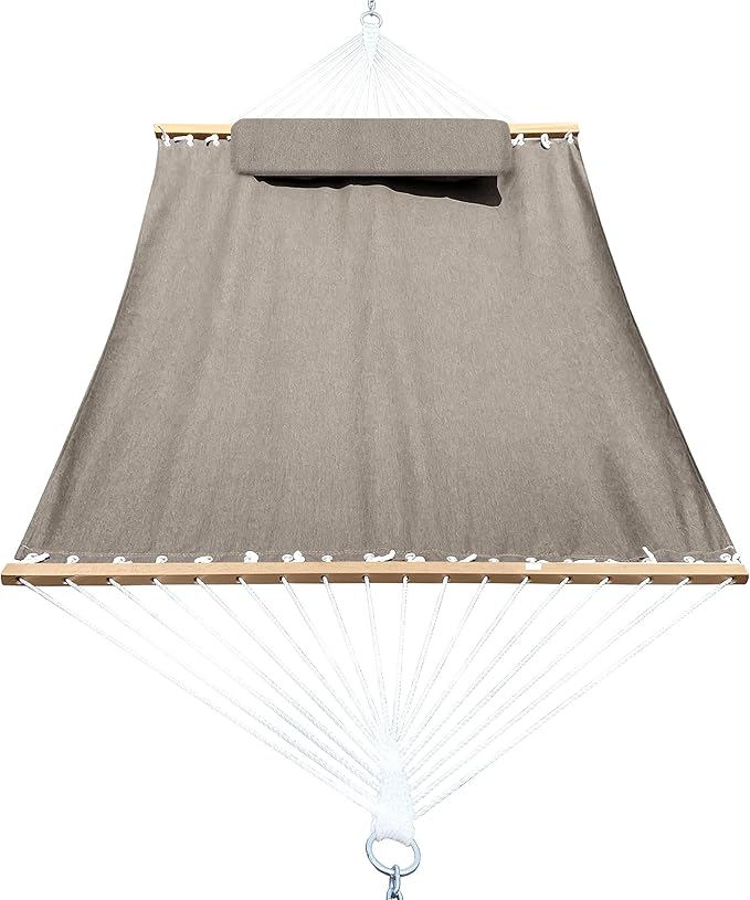All-Weather Classic Outdoor Hammock with Pillow Deluxe Size Sunbrella® Fabric (Cast Ash (#40428-0000))