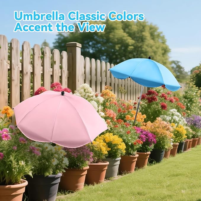 Plant Umbrellas for Outdoor Plants, 26" Larger Plant Shade for Potted Plants and Garden Beds, 40" Adjustable Angle Sun Protection Shade Cover Garden Umbrella for Plants, Flowers, Vegetables