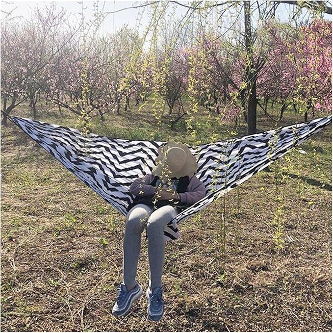 Ultralight Camping Hammock, Portable Compact Double Outdoor Hammock, Nylon Hammock Swing with Carabineers, for Hiking Camping Travel (Color : C, Size : 260x150cm)