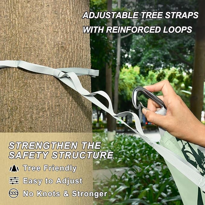 Hammocks for Outside Butterflies Wildflowers Camping Hammock Portable Hammocks with Tree Straps and Carry Bag Camping Accessories for Hiking Beach Outdoor