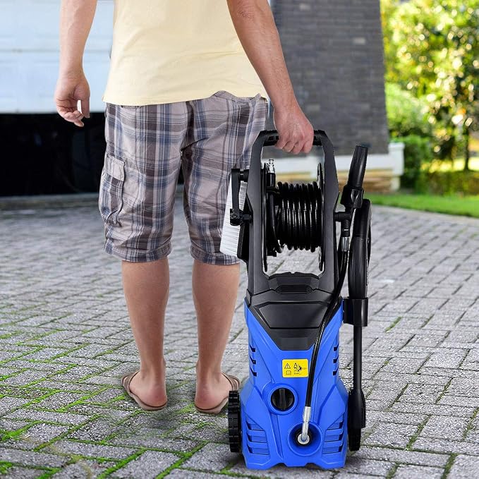Happygrill Electric Pressure Washer, 2030PSI 1.6GPM High Pressure Sprayer Machine with 16.5ft Hose, Wash Brush, Soap Bottle, 1800W