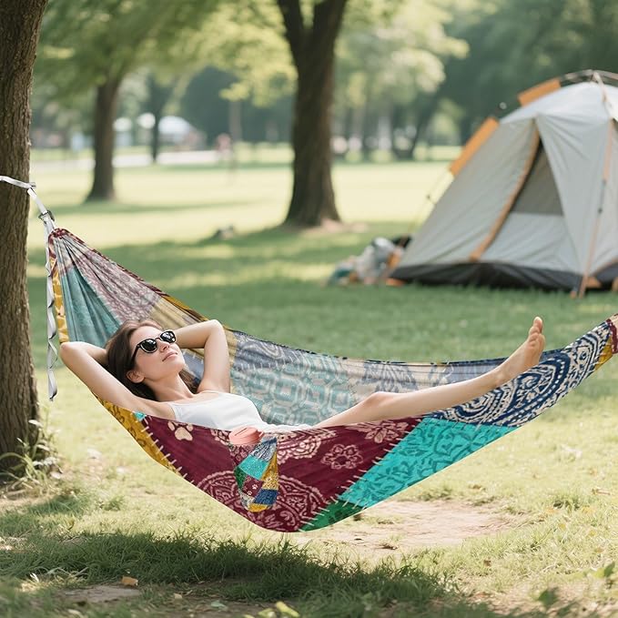Patchwork Pet Camping Hammock Fabric for Outside Patio Garden
