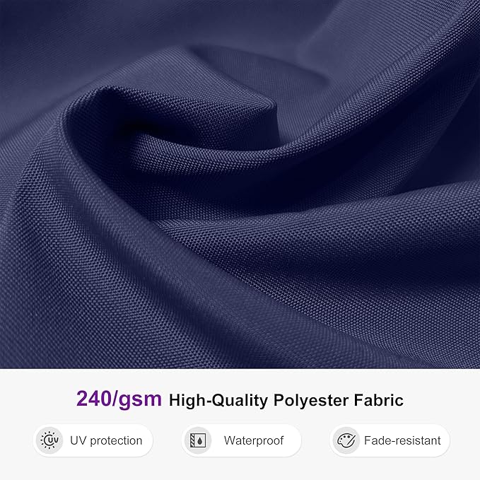 PURPLE LEAF 11ft Patio Umbrella Outdoor Round Umbrellas Large Cantilever Umbrella Windproof Offset Umbrellas Heavy Duty Sun Umbrella for Garden Deck Pool Patio, Navy Blue