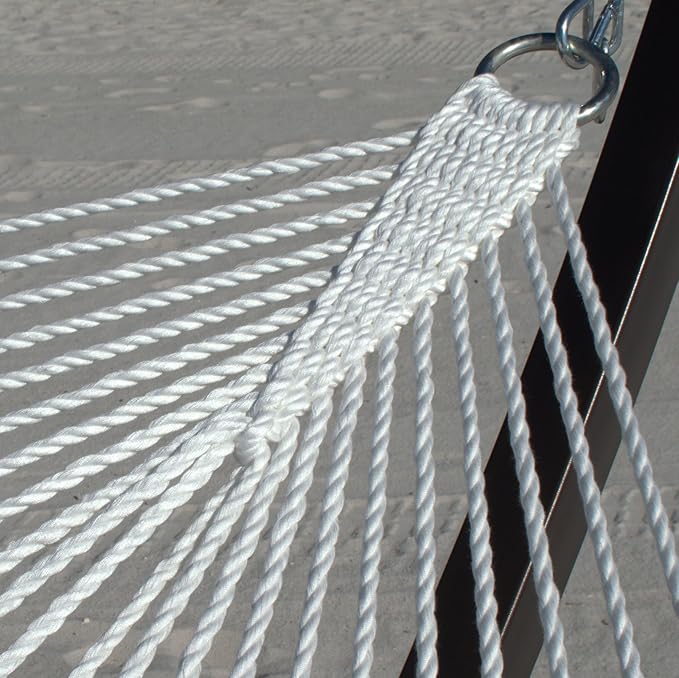 Double Caribbean Hammock - Soft-Spun Polyester - 48 inch (White)