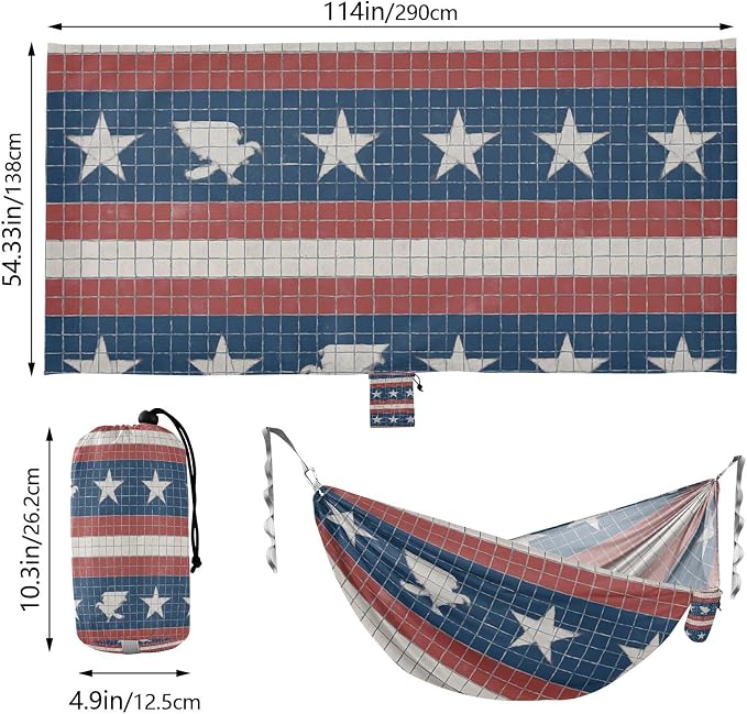 Tile Striped Wallpaper Outdoor Hammocks with Hanging Rope Indoor Hammock for Indoor Outdoor Patio